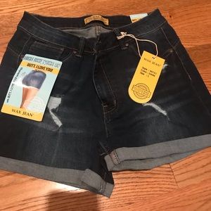 New with rage Wax Jean Shorts